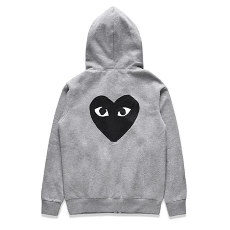Little Blackheart Embroidery Autumn/Winter Long Sleeve Velvet Hoodie Zipper Hoodie+852 46367753