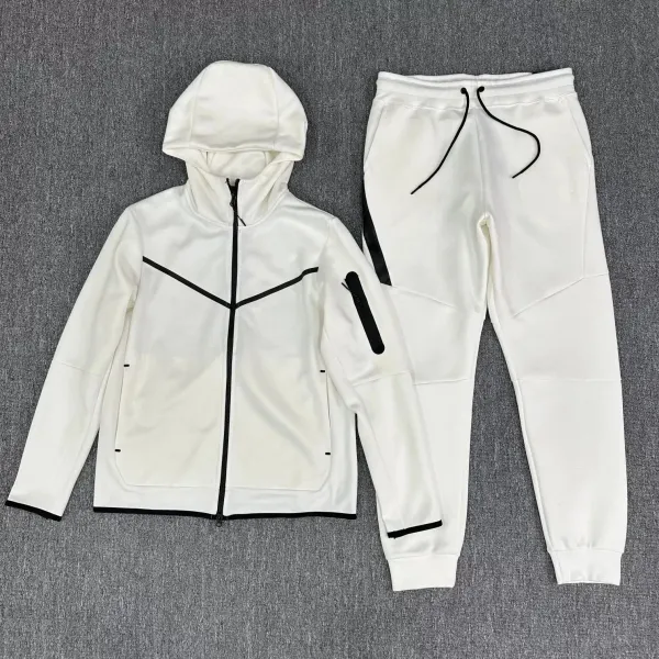 Nike Tech Fleece Half-Zip Hoodie and Joggers Set White - 17