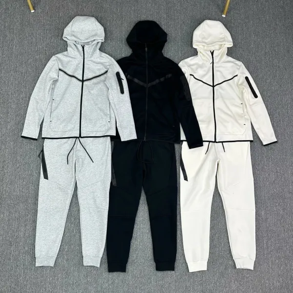 Nike Tech Fleece Half-Zip Hoodie and Joggers Set White - 9