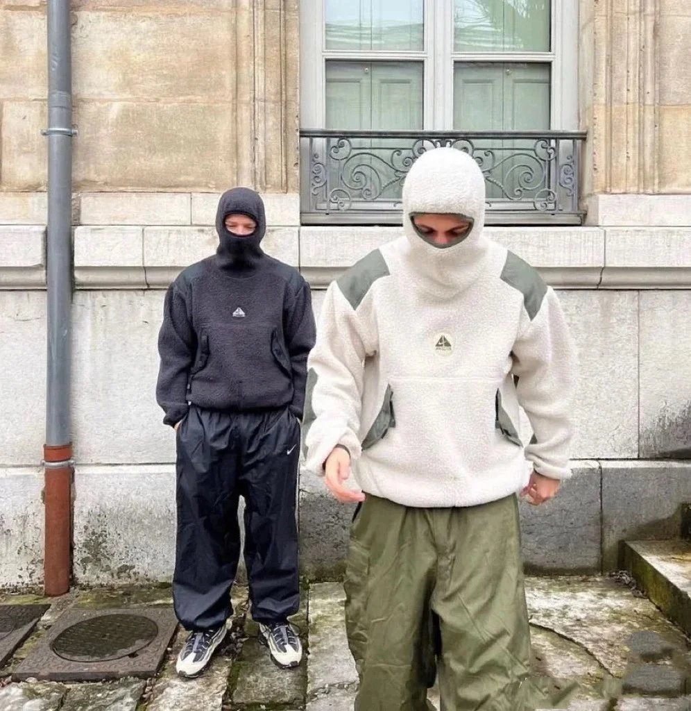 Nike ACG Fleece Hooded Jacket Beige/Olive Green Outerwear - 9