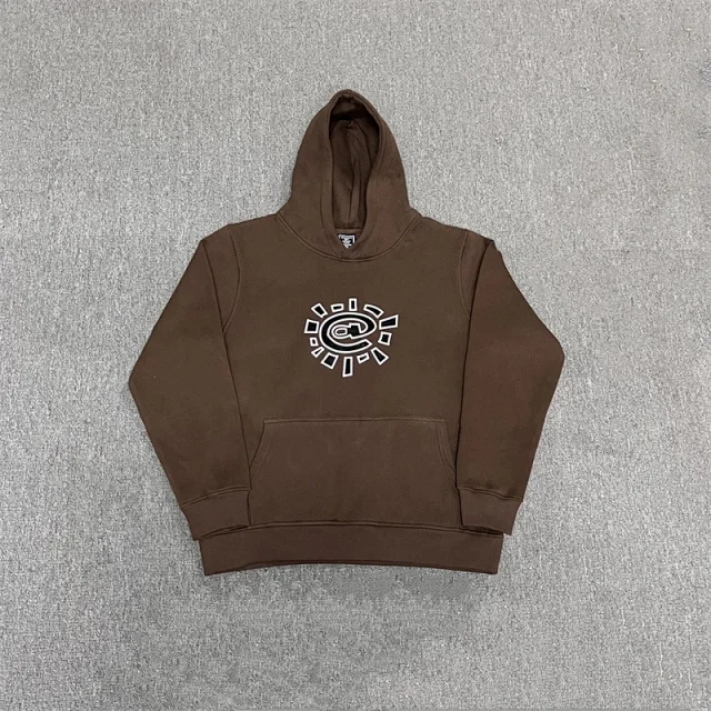 Unbranded Hoodies & Sweatshirts Sun emblem pullover hoodie with kangaroo pocket product detail image 13