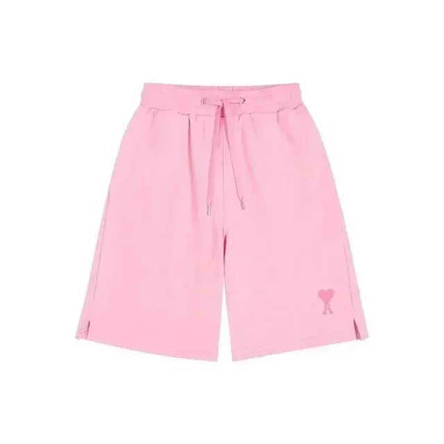 AMI Paris Shorts Drawstring with de Cœur heart patch product detail image 11