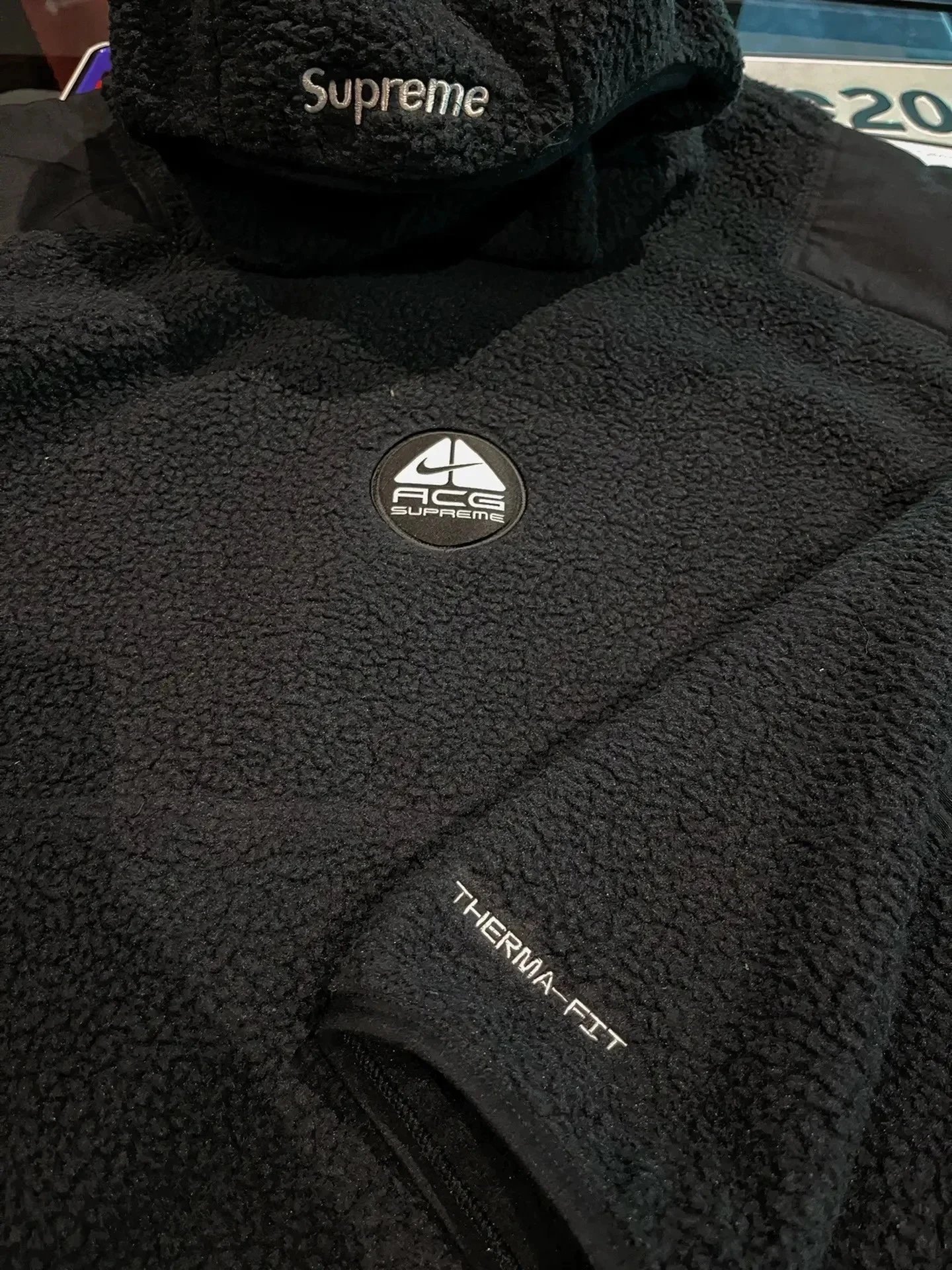 Nike ACG Fleece Hooded Jacket Beige/Olive Green Outerwear - 7