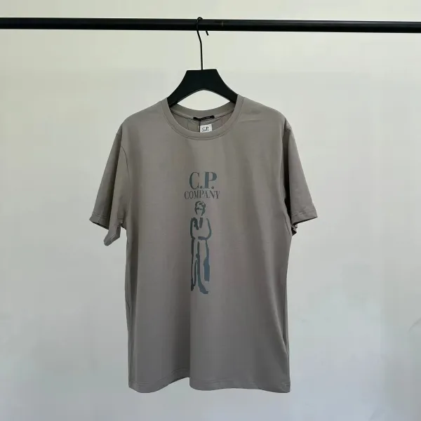 C.P. Company Graphic Print T-Shirt Gray - 1