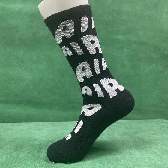 Letter printed socks