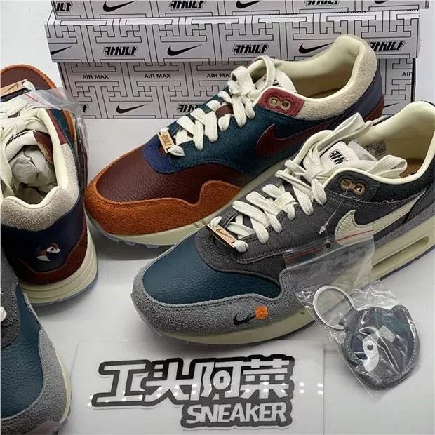 Kasina x Nike Air Max1 SP Won Ang mandarin duck color retro casual running shoes