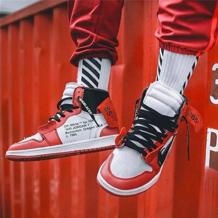 OW AJ1 White Red AA3834-101