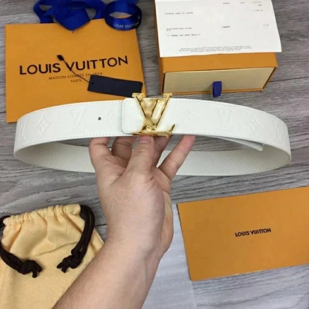 White with Gold Buckle
