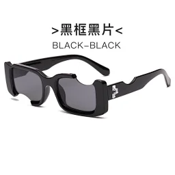 thumbnail for New European and American personalized notch sunglasses street photography catwalk trend sunglasses cross-border fashion men's and women's sunglasses - MLMLSPTS0707
