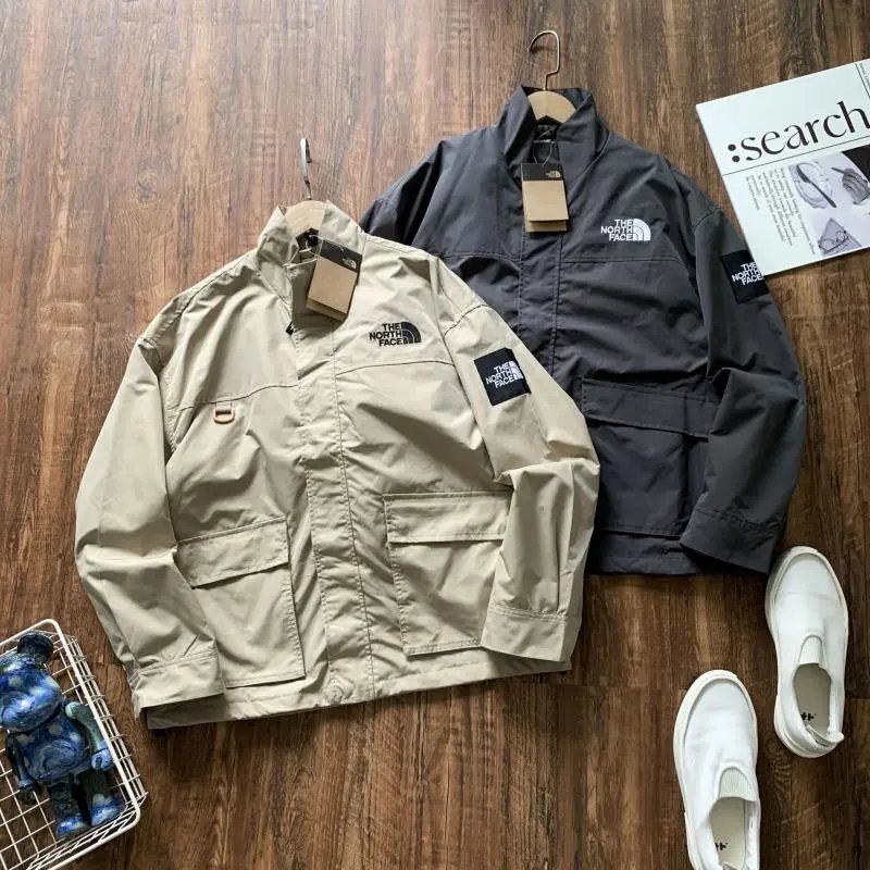Embroidered Sleeve Windbreaker Couple Jacket