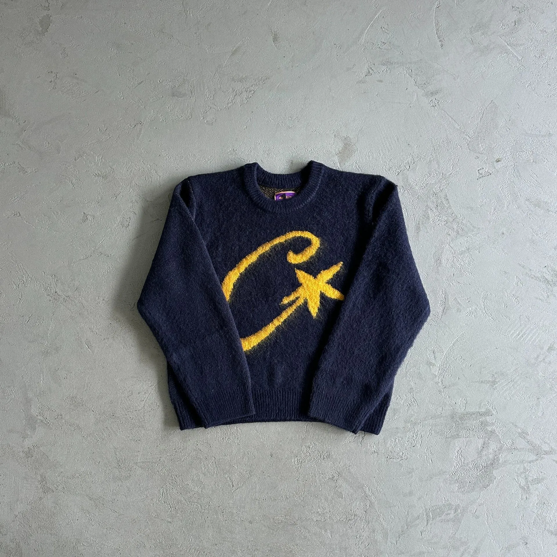 CORTEIZ style American street hip-hop embroidered letters stand collar zipper cardigan sweater trendy brand jacket