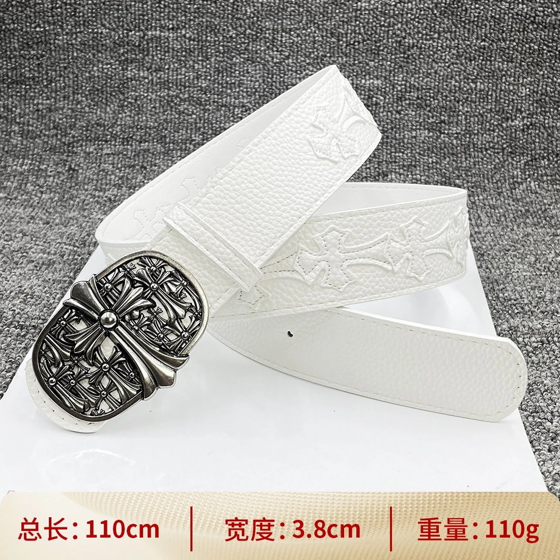 [White background, white cross, 110cm] [More than ten characters] Belt