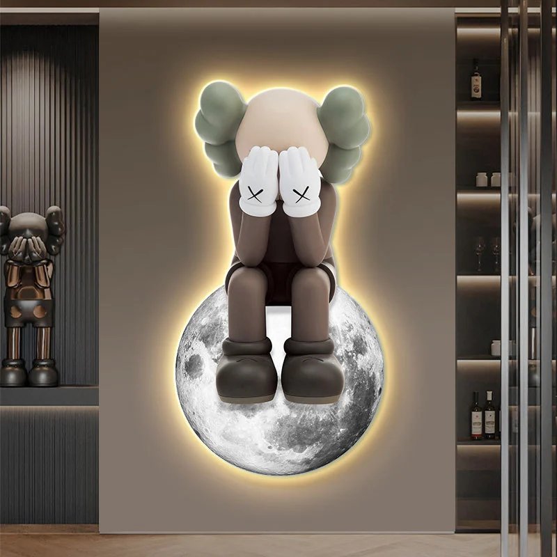 Violent Bear Living Room Hanging Light Luxury Mural Painting
