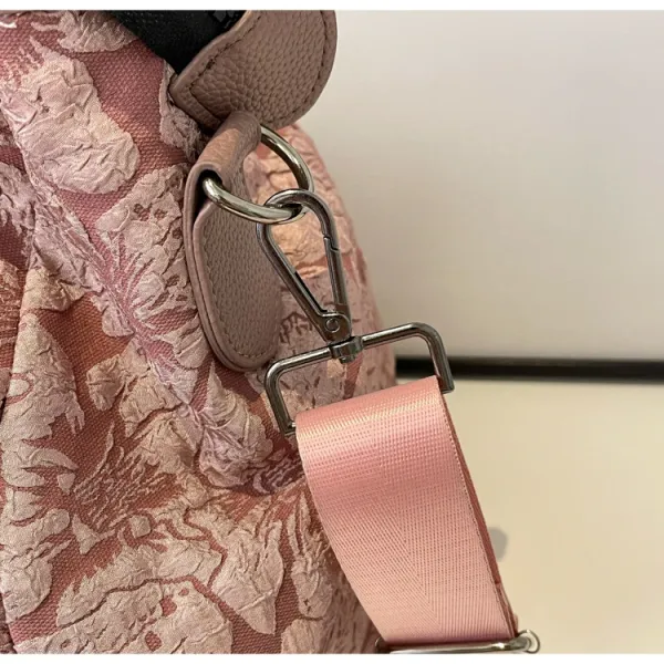 Design Floral Embossed Black Duffle Bag - 37