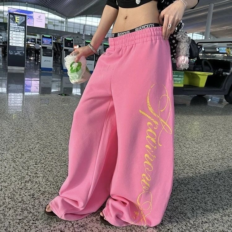 Letter Print Casual Pants