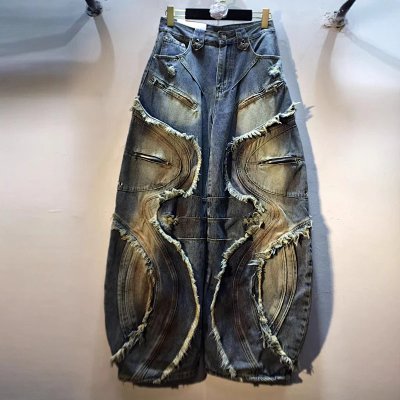 Curved Blade Long Jeans