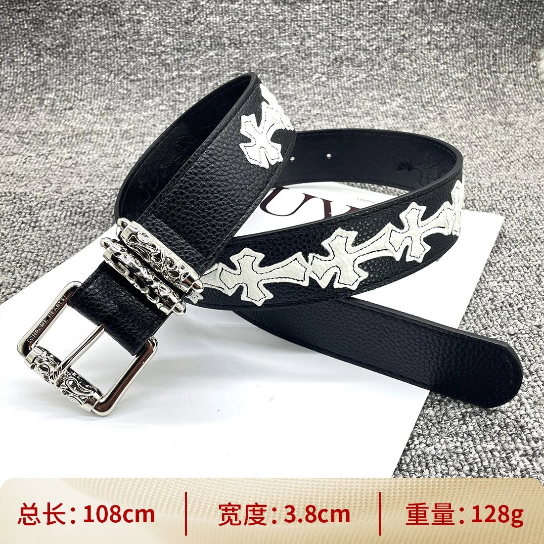 15 White Crosses 108cm Cross Belt