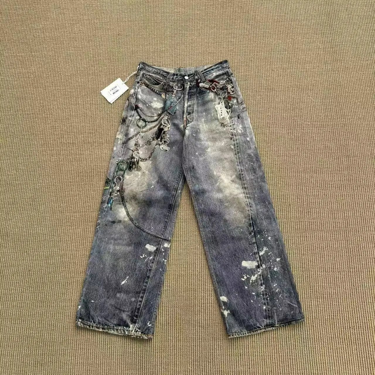 Dirty Blue Distressed Jeans