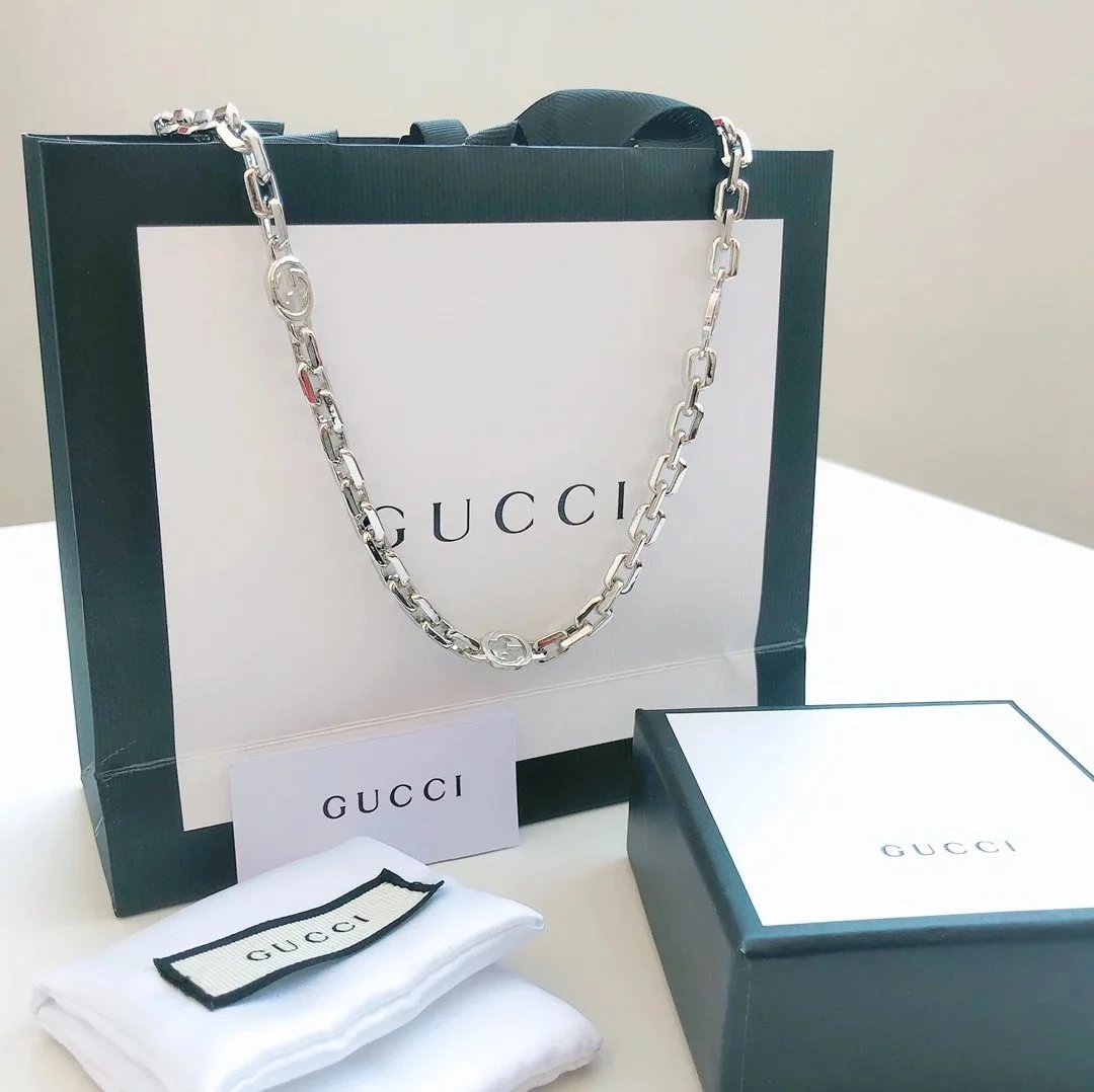 Interlocking Letter Silver Necklace