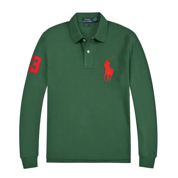 Polo Ralph Lauren Classic Fit Long Sleeve Polo Navy Tops.polo - 15