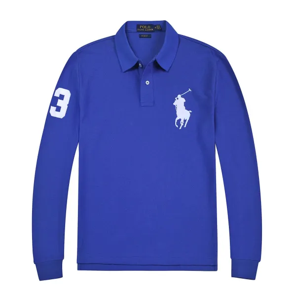 Polo Ralph Lauren Classic Fit Long Sleeve Polo Navy Tops.polo - 14