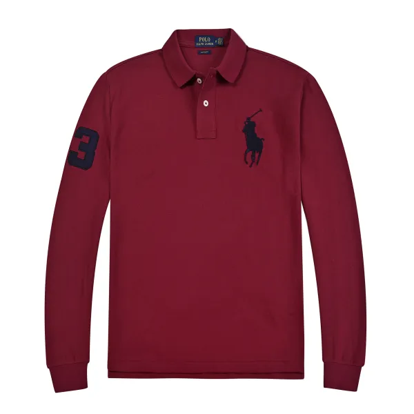Polo Ralph Lauren Classic Fit Long Sleeve Polo Navy Tops.polo - 13