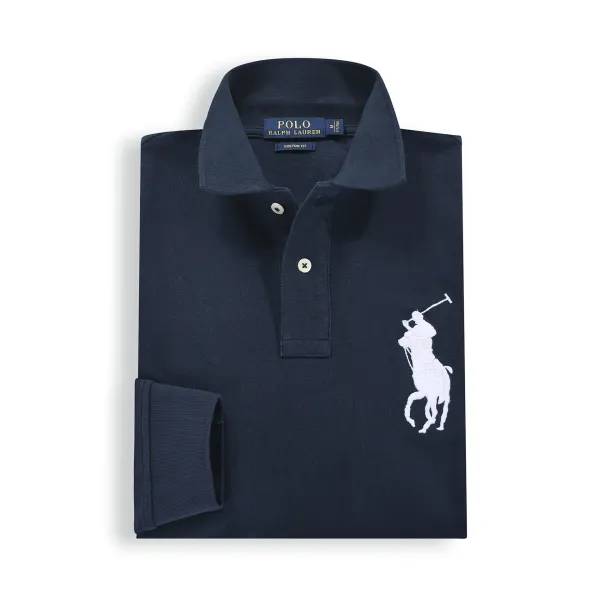 Polo Ralph Lauren Classic Fit Long Sleeve Polo Navy Tops.polo - 22
