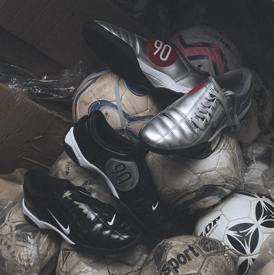 Nike Total 90 III舒适低帮亮银色个性平底足球鞋HJ9351-002