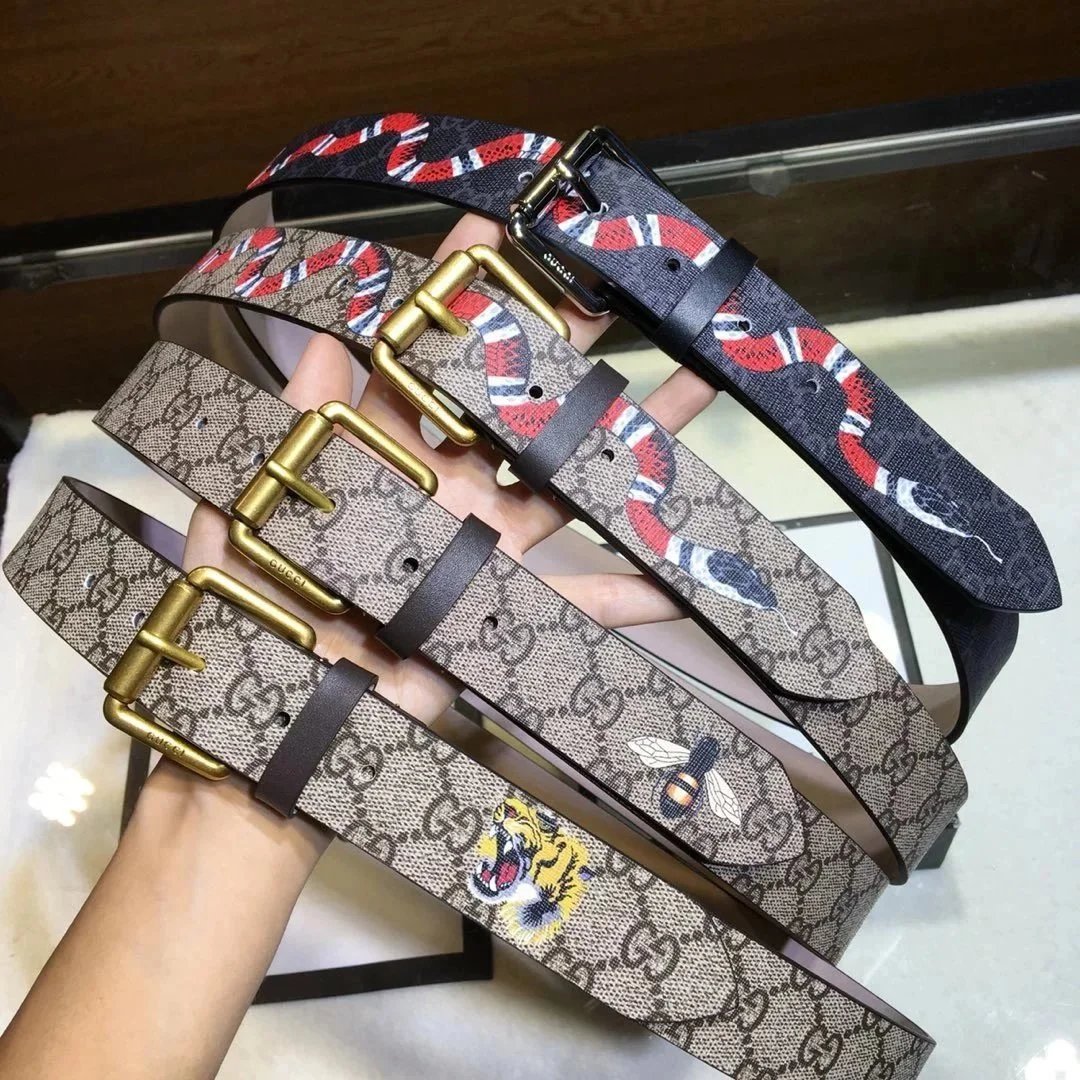 高品质腰带双g皮带35蛇身蜜蜂虎头男士女士通用款男款女款针扣皮带腰带