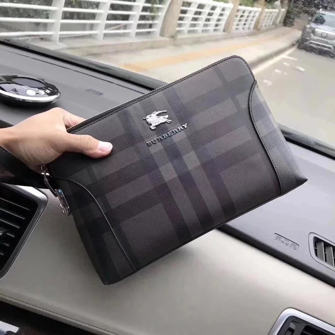 B Men's Leather Clutch Wallet Set