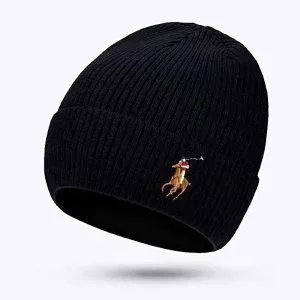 Ralph Lauren Cable Knit Beanie Black - 11