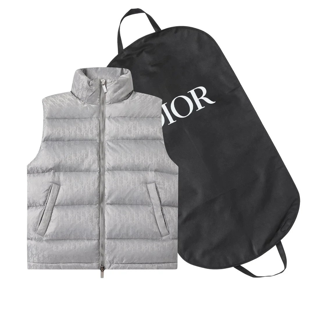 Dior Oblique Print Hooded Down Jacket Navy Multicolor - 12