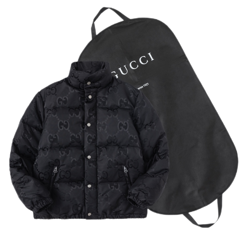 Gucci Down Jackets Hooded GG Monogram Puffer Jacket — 8