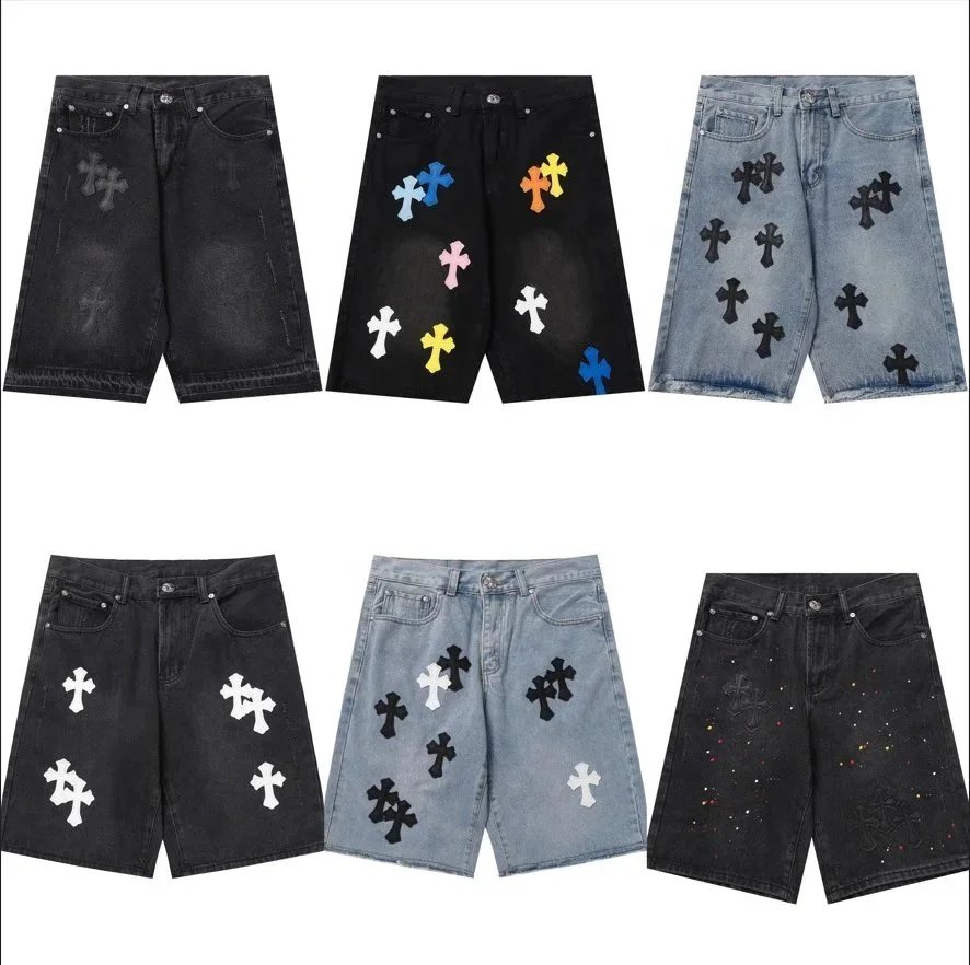 Chrome Hearts Cross Denim Shor