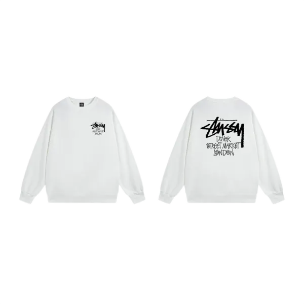 Stussy x A Bathing Ape Logo Graphic Beige Hoodie - 8