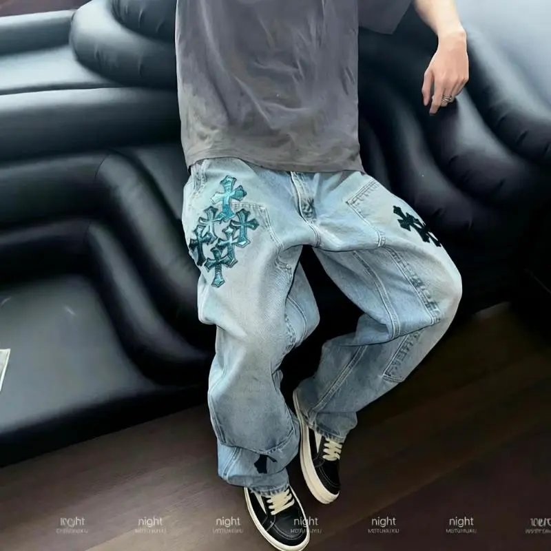 Denim Baggy Light Blue Cross E