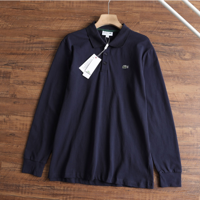 Lacoste Classic Long-Sleeve Polo Navy