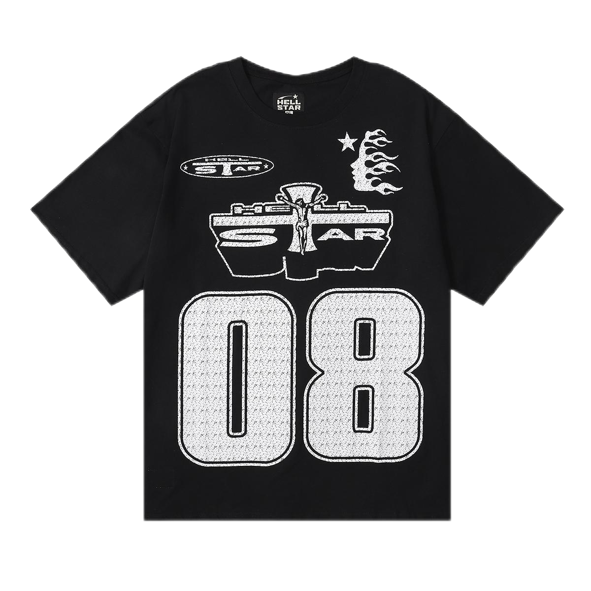 Hell Star 08 Graphic Print Black T-Shirt - 3