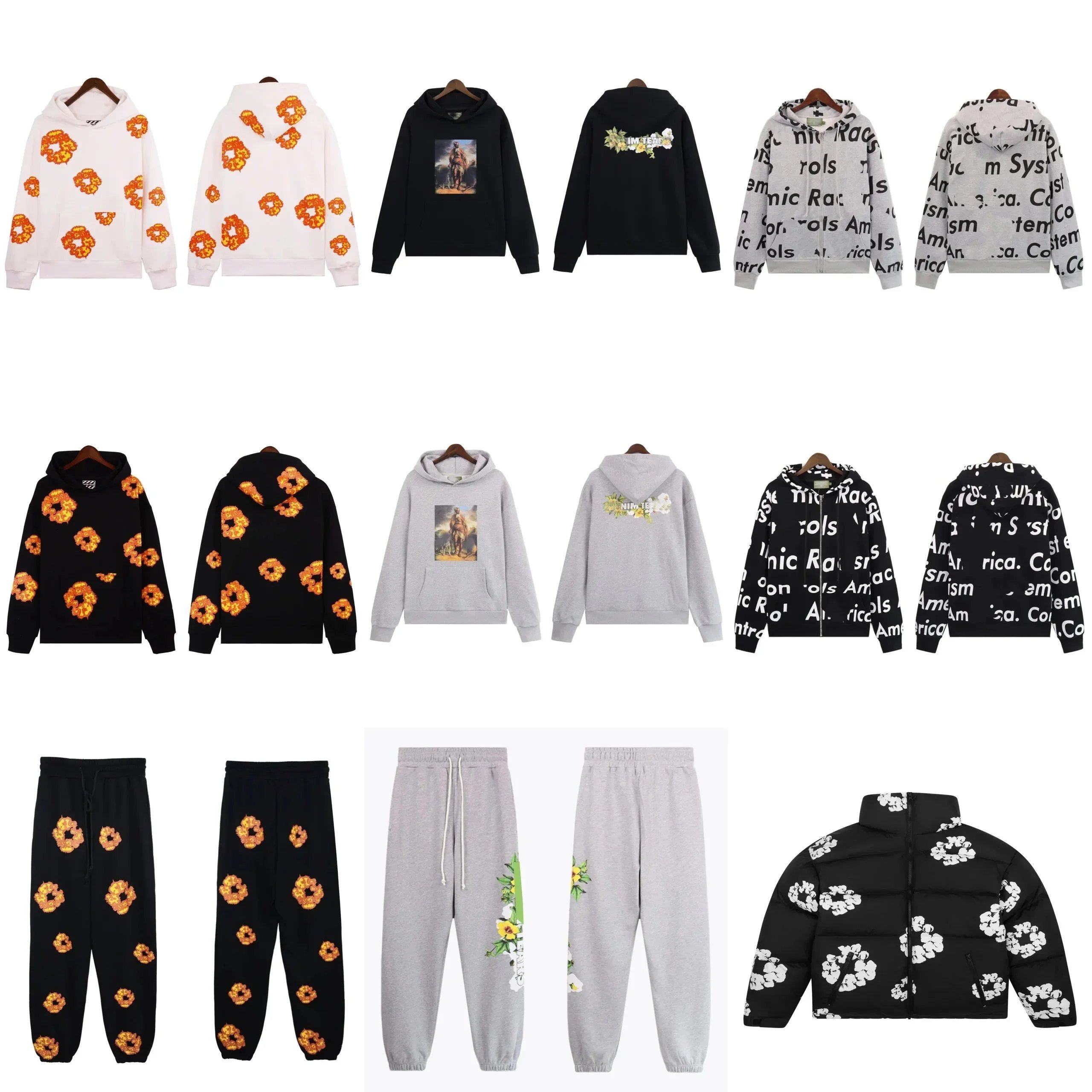 Floral Print Hoodies & Matchin