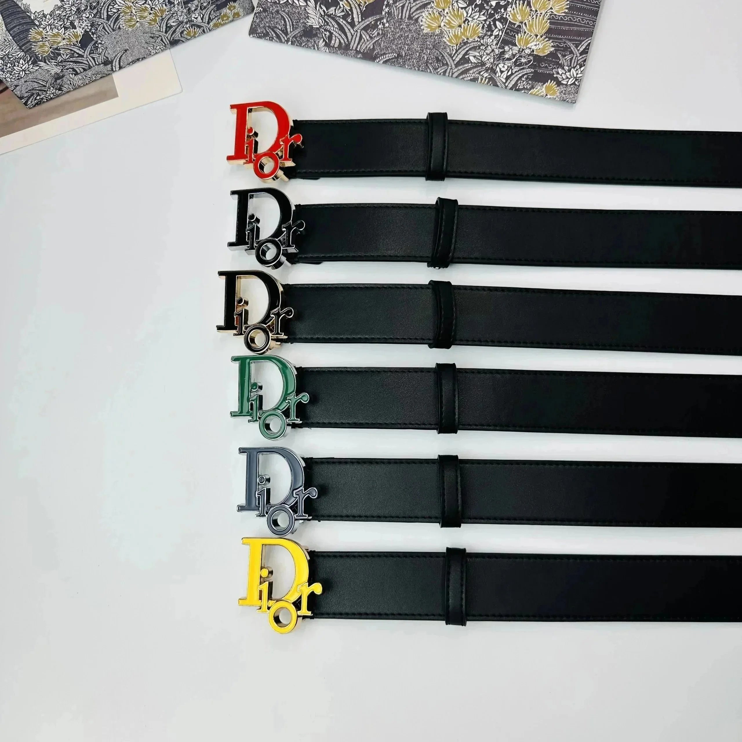 Dior CD Logo Reversible Belt Black Leather - 2