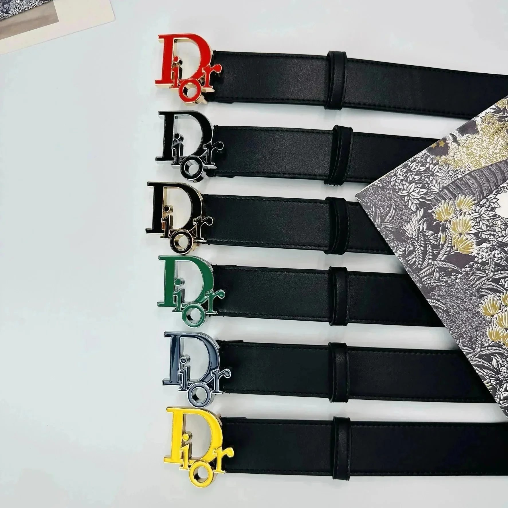 Dior CD Logo Reversible Belt Black Leather - 7