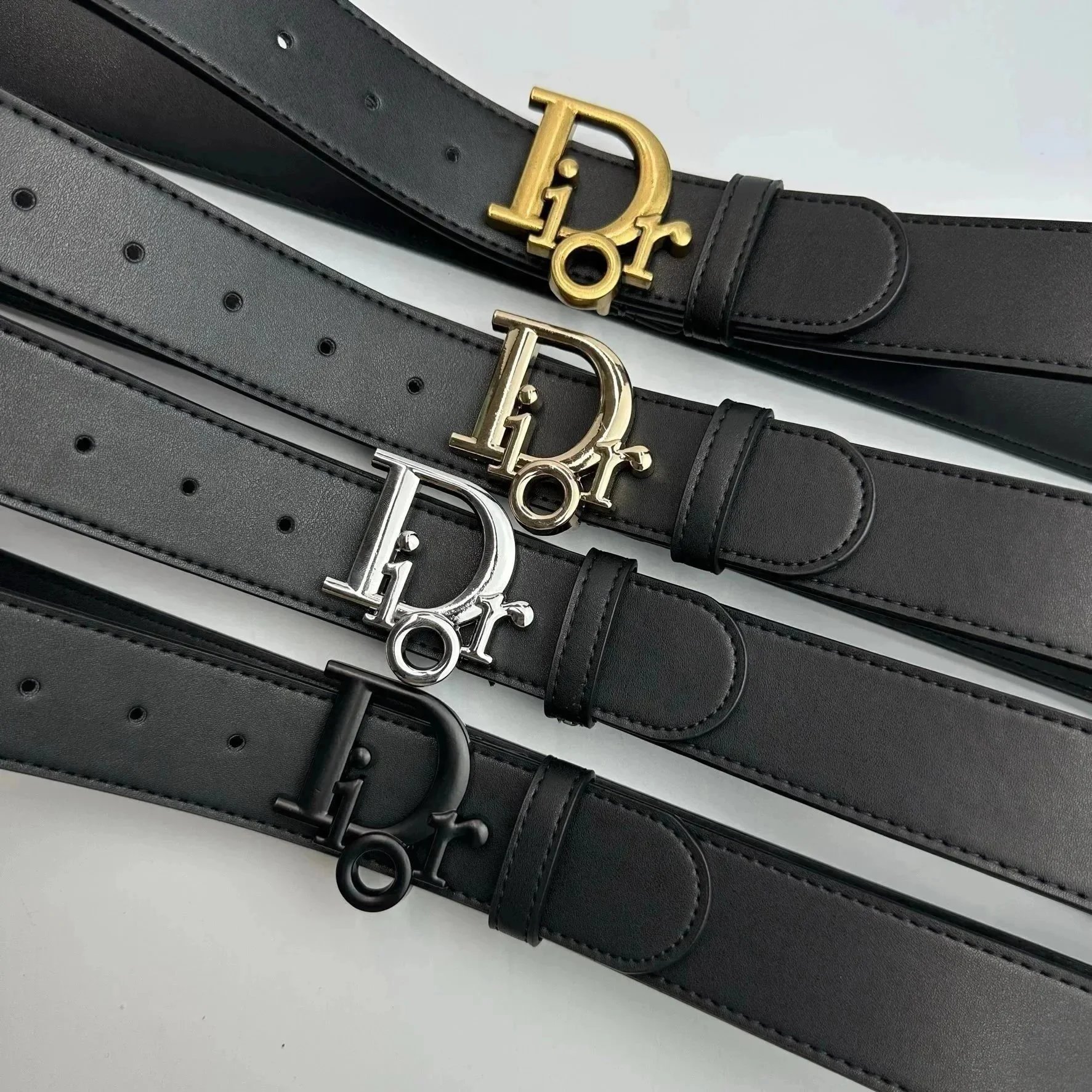 Dior CD Logo Reversible Belt Black Leather - 8