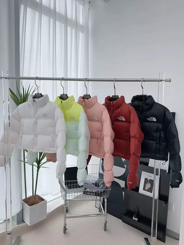 The North Face Down Jackets Cropped stand-collar puffer jacket product detail image 1