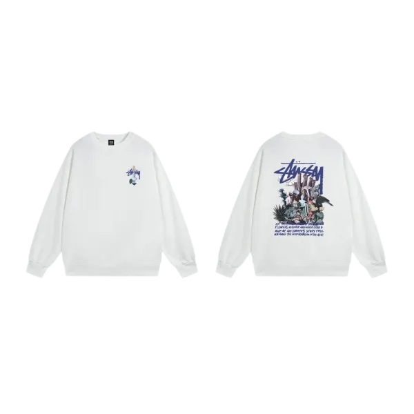Stussy x A Bathing Ape Logo Graphic Beige Hoodie - 9