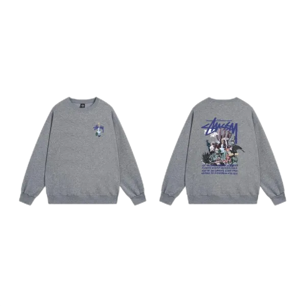 Stussy x A Bathing Ape Logo Graphic Beige Hoodie - 12