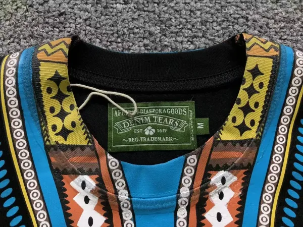 Off-White Offset Tears Graphic Print T-Shirt Light Blue - 10