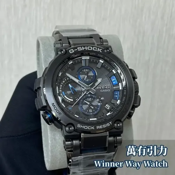 Casio G-Shock MT-G Black Blue Chronograph Watch Watches - 1