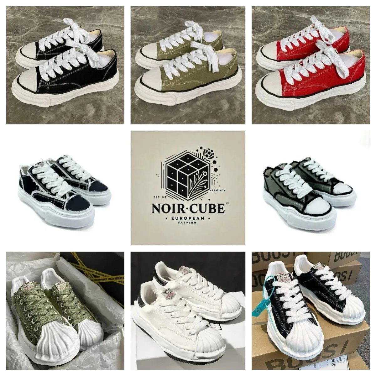 NOIR·CUBE Shell Toe Sneakers [