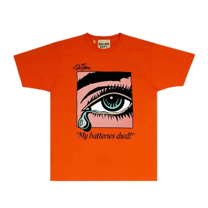 Gallery Dept. 'My Batteries Died!' Eye Graphic Orange T-Shirt - 19