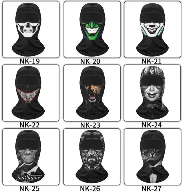 Unbranded Hats Full-Face Balaclava with Graphic Face Prints product detail image 3